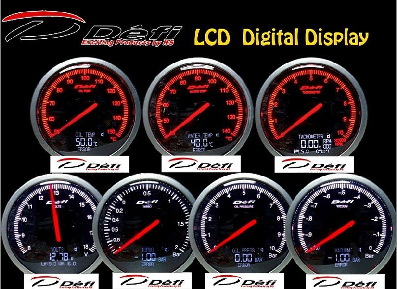 2019 60MM DEFI GAUGE BF Oil Press/Oil Temp/Turbo Gauges...With LCD