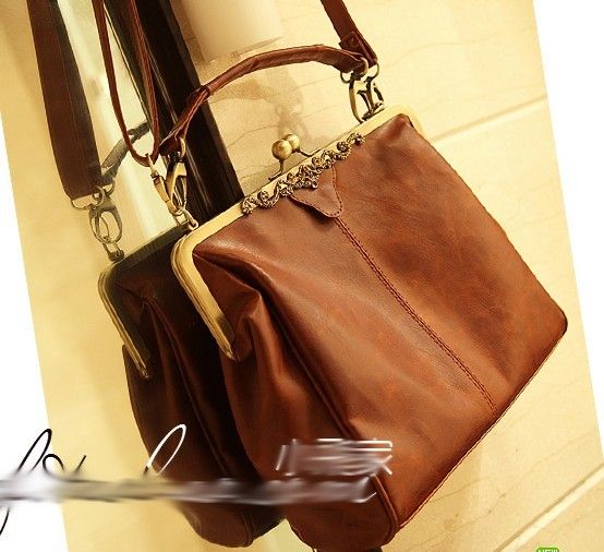 Retro Vintage Ladies Snap Closures Shoulder Purse Handbag Totes Bag