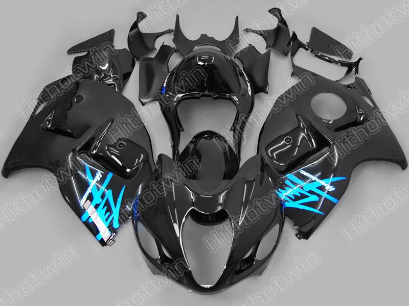 Kit carénage injection pour SUZUKI GSX1300R hayabusa 1996 - 2007 GSX 1300R 96 - 07 bleu/noir