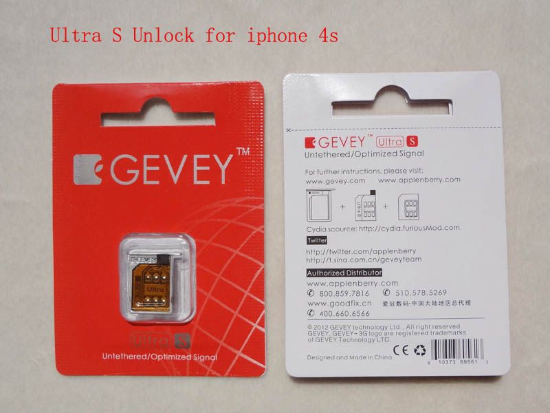Ultra S Unlock Iphone 4s Gevey Ios 5 1 5 0 1 Turb Sim Plug And Play F981 Chip New From Aaa Seller 1 51 Dhgate Com