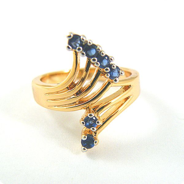 

Free Shipping EXQUISITE 1.2CT SAPPHIRE 14KT YELLOW GOLD GEMSTONE RING -SY019