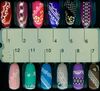 36st / lot New Fancy Nail Decals Nail Art Sticker Lace Line Seal WhiteBlack Flower 3D Nail Patch