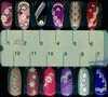 36st / lot New Fancy Nail Decals Nail Art Sticker Lace Line Seal WhiteBlack Flower 3D Nail Patch