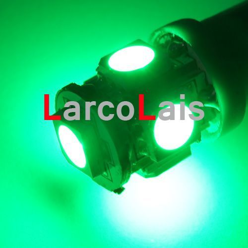 10 sztuk Green żarówki Lampa 5 SMD 5050 LED T10 Lampa W5W 194 168 3chips samochodowych samochodów Light Light Lights Bulb 5ed 5-LED