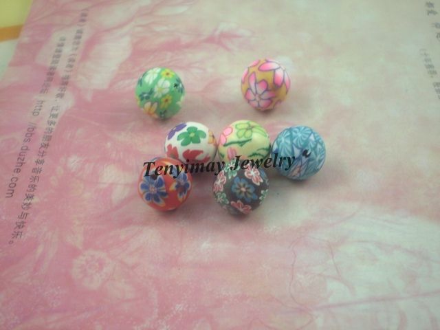 Polymer clay beads mixed color 10mm clay jewelry fittings wholesale, clay loose beads