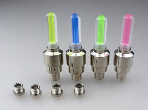 Novelty LED Flash Tyre Wheel Valve Cap Light for Car Bike Motorbicycle Wheel