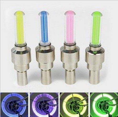 Novelty LED Flash Tyre Wheel Valve Cap Light for Car Bike Motorbicycle Wheel