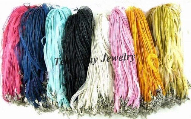 Gemengde organza lint ketting koorden gratis verzending, multicolor gaas ketting riem