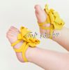 5шт новый ! ТОП детские детские ноги цветок ноги группа ног галстуки босиком сандалии детские первые ходунки обувь