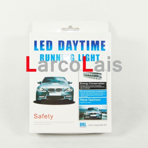 2x8 LED 8LED High Power DRL Weiß Auto Auto Kopf Lichter Tagfahrlicht Foglight Lampe