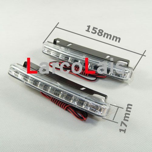 2x8 LED 8LED haute puissance DRL blanc voiture phares automatiques feux de jour feu antibrouillard Lamp5067830