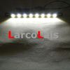 YENI 2X8 LED 16 W Su Geçirmez Beyaz Kartal Göz Araba Gündüz Çalışan Işık DRL Sis Lambası Alüminyum Alaşım