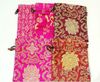 Stora Silk Brocade Presentväskor för godis Favor Pouch Bröllopsfest Drawstring Smycken Kosmetisk Förpackning Bag Perfym Storage Pocket 50pcs / Lot