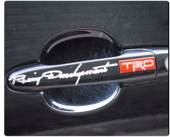 50PR / SOFT PVC HANDLE COOL CAR STICKER DECAL TRC CAR EMBLEM EADGE Billiga roliga klistermärken på bil