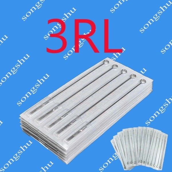 

50x 3RL качество стерилизованные иглы татуировки круглый вкладыш 3 размер татуировк