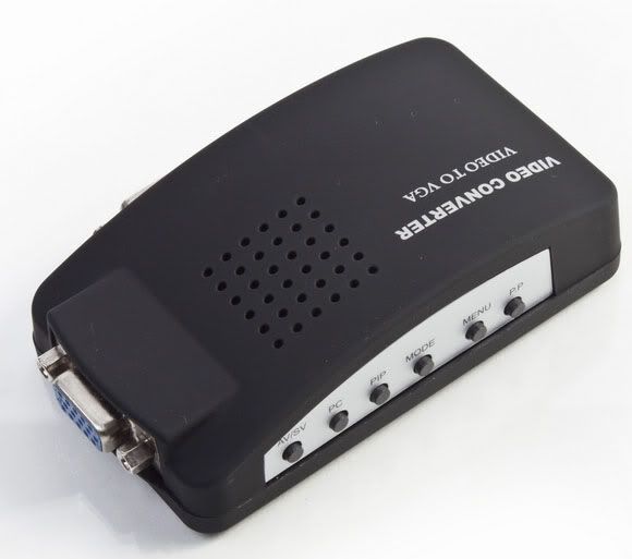 Laptop Composite AV/S Video To PC VGA TV Converter Monitor Adapter