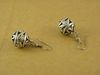 Vintage Hollowing Flowers Bead Tibetan Silver Earring Women's Brand New Best Selling xmas gifts 60pair/lot