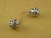 Vintage Hollowing Flowers Bead Tibetan Silver Earring Women's Brand New Best Selling xmas gifts 60pair/lot