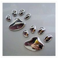 Wholesale 50PR D Soft PVC Footprint Cool Car Sticker Decal vehicle decals Funny Bumper Stickers car styling