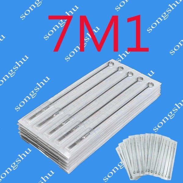 50x 7M1 Tattoo Sterilized Needles Single Stack Magnum 7 Size Needle Tattoo Kits Supply