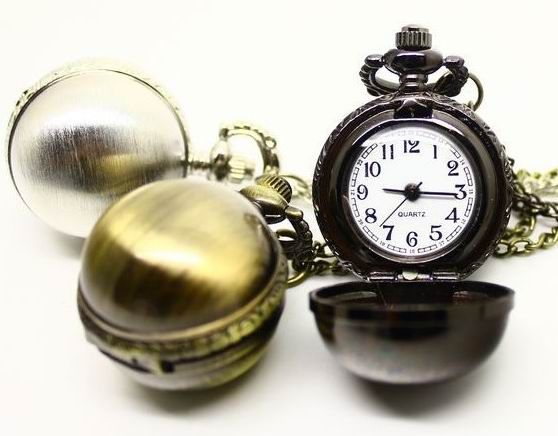 

Spherical Style Steampunk Pocket Watch Women's Pendant Necklace Mens Pocket Watches, Multi-color