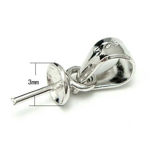 925 Sterling Silver Pinch Clip Haczyki do wisiorek DIY Craft Jewelry 3x4.5x7.5mm 20 sztuk / partia WP040