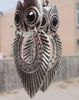 New Arrival Tribal Vintage Tibetan Silver Big Owl Pendant Earrings Personality Jewelry Stock 30pir