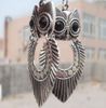 Ny Ankomst Tribal Vintage Tibetansk Silver Big Owl Pendant Örhängen Personlighet Smycken Stock 30pir