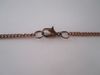 60cm chaîne de collier de couleur de cuivre incrusté 2mmx3mm avec pinces de homard pour la fabrication de bijoux 50pcs / lot