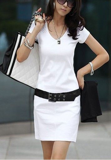 short white cotton dress