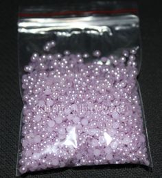 2500pcs 3MM Light purple Half Round Pearls Beads Flatback Scrapbooking Jewellery making DIY