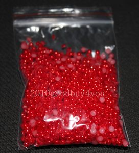 2500pcs 3MM Red Half Round Pearls Beads Flatback Scrapbooking Garment Accessories Craft DIY