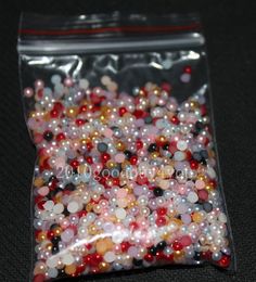 2500pcs 3MM Mixed Colours Half Round Pearls Beads Flatback Scrapbooking Embellishment Craft DIY