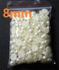 200pcs 8MM Mixed Color Half Round Pearls Beads Flatback Scrapbooking Embellishment Craft DIY