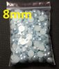 200pcs 8MM White Half Round Pearls Beads Flatback Scrapbooking Embellishment Craft Nail art DIY