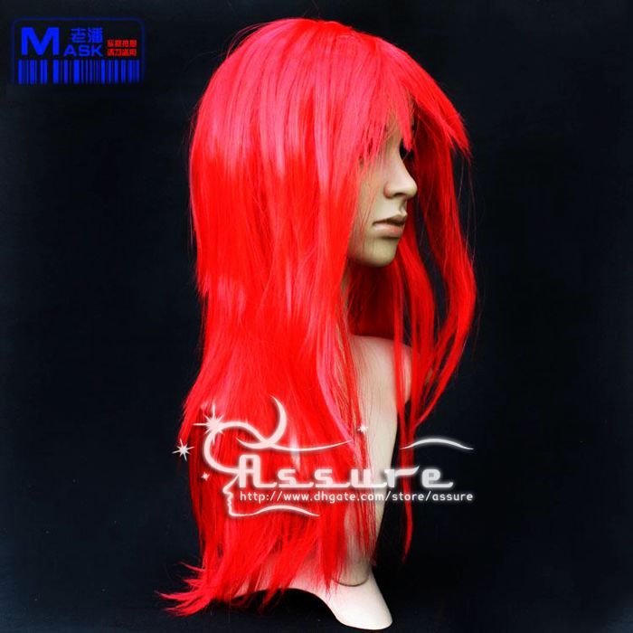 Wigs Long Anime Cosplay Party Halloween Blonde Pink Blue White Purple