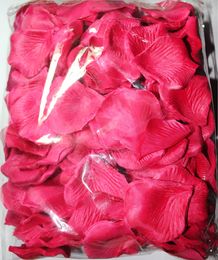 2000pcs Hot Pink silk rose petal petals wedding favors party Table decoration