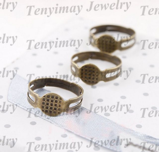 Pierścień miedziany Torus Darmowa Wysyłka 200 sztuk Regulowany pierścień Baza dla DIY, Kształtki pierścienia miedzi
