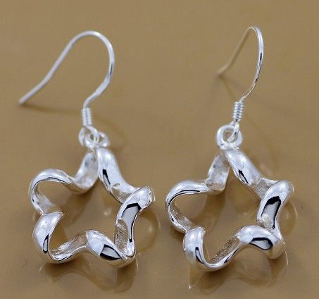 Pretty unique swirl star tag Fashion Jewelry Manufacturer a earrings 925 sterling silver jewelry factory price Fashion