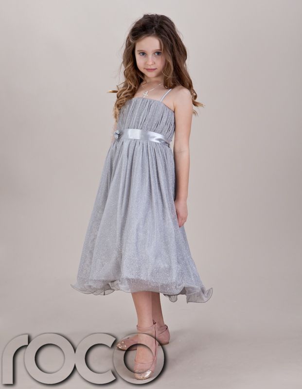 silver girls dress