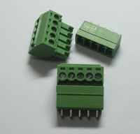 20 stks 5pin / Way Pitch 3.5mm schroefklemblokconnector Groene kleur t Type met PIN