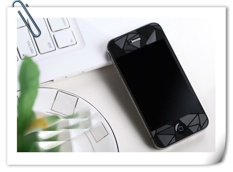 Clear 3D Water Cube Glare Screen Protector Film Protective Cover Sticker for iPhone 4 4S 50PCS