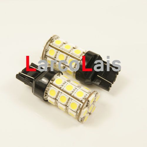 Beyaz 27 LED 7443 T20 5050 Araba Turn Fren Ters Kuyruk Tek Göstergesi Durdurma Ampul Lamp2305075