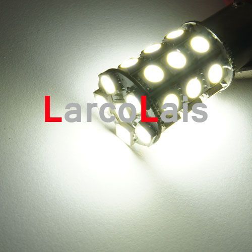 10 pièces blanc 27 LED 1156 BA15S 5050 voiture tour frein arrière queue unique indicateur ampoule Lamp9915980