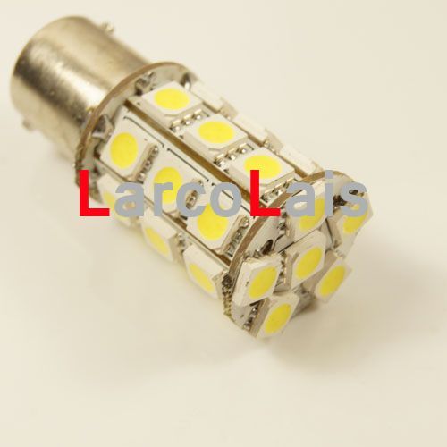 10 pièces blanc 27 LED 1156 BA15S 5050 voiture tour frein arrière queue unique indicateur ampoule Lamp9915980