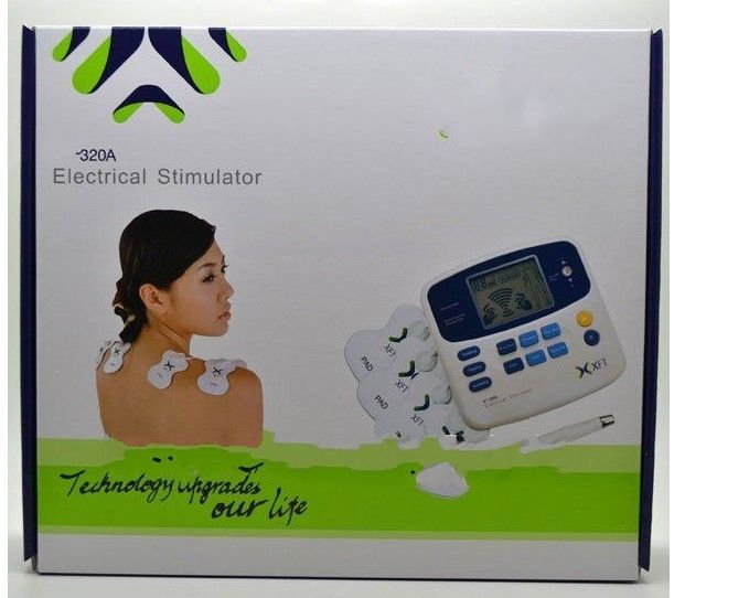 Estimulador eléctrico masajeador de terapia muscular de relajación de cuerpo completo, acupuntura de decenas de pulso con 4 almohadillas