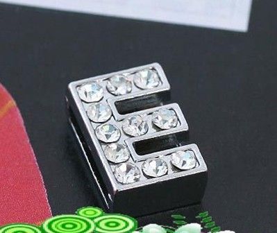 

Wholesale - 50pcs 10mm *E*Slide Letters Wear Letters Fit Pet Collar DIY Charms 0029