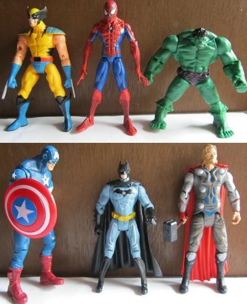 batman and spiderman action figures