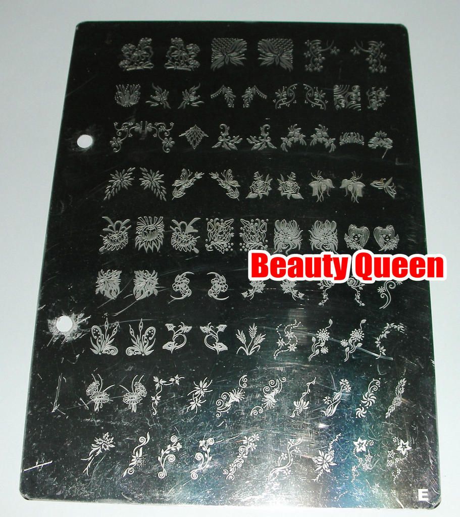 Nail Art XL XXL Stamp Stamping Plate A to K Image Plate French Full Designs Large BIG Print Template