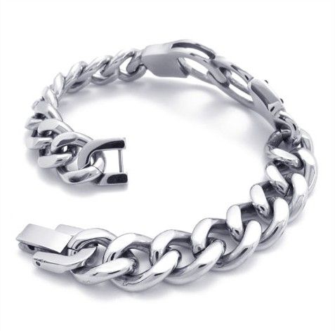 Handcuffs Bracelet Stainless Steel Bracelet Cool Mens Bracelets Charm ...